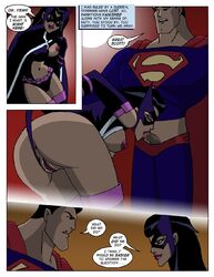 comic dc dc_comics dcau female helena_bertinelli huntress_(dc) justice_league justice_league_unlimited male martian_manhunter sharpie_(artist) superman superman_(series)