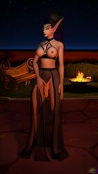 1futa 3d blood_elf breasts dress flaccid flaccid_penis futa_only futanari heels intersex o_catnip ocatnip solo warcraft world_of_warcraft