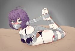 1girls artist_request ass bed_bondage bernadetta_von_varley blush bondage bound bra breasts duct_tape egg_vibrator fire_emblem fire_emblem:_three_houses forced_orgasm gag gagged hogtie nintendo nipple_vibrator panties panties_in_mouth pleasure_face solo tape_bondage tape_gag taped_ankles taped_arms taped_hands taped_legs taped_toes thong tickling tickling_feet toes_tied underwear vibrator vibrator_on_feet wrapped_arms