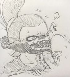 bandana_over_mouth cum cum_on_face gay inkling inkling_boy penis skull_(splatoon) splatoon splatoon_(manga) 小畑