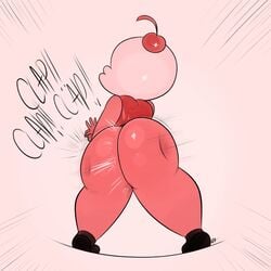 adventure_time ass ass_clapping bottomless cartoon_network cherry_cream_soda female ota_(artist) red_skin twerking