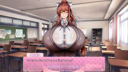 monika (doki doki literature club) from doki doki literature club by nunai