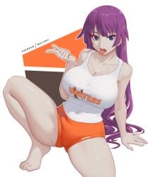 senjougahara hitagi from monogatari (series) by melowh