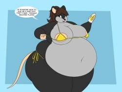 bbw big_breasts bikini breasts cleavage female furry huge_breasts lj_caffie overweight tagme thick_thighs wide_hips