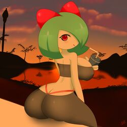 kirlia from pokemon by lewdicecream