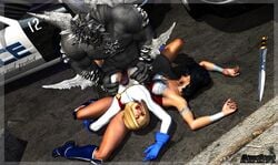 1boy 2girls 3d 3d_(artwork) alien alien_girl amazon amazonian black_hair blonde_hair breasts dc dc_comics defeated defeated_heroine diana_prince doomsday eyes female femsub ffm ffm_threesome gloves high_heels high_resolution hips kara_zor-l karen_starr kryptonian large_breasts legs long_hair maledom mongo_bongo navel nipples outercourse paizuri power_girl sex shoes short_hair superhero superheroine superman_(series) thighs threesome unconscious voluptuous watermark wonder_woman wonder_woman_(series)