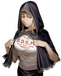 1girls bdsm_outfit big_breasts blonde_hair bondage cleavage elden_ring female female_only fia_the_deathbed_companion fromsoftware funny hanny_(uirusu_chan) looking_at_viewer smile