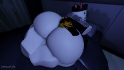 1girls 3d 3d_(artwork) ass ass_focus big_ass butt_focus fat_ass female female_only huge_ass huge_butt hyper_ass lamentlife laying_on_bed massive_ass massive_butt roblox size_difference tagme