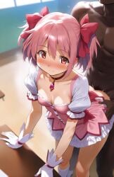 ai_generated ass_grab asscheeks blush clothed dark-skinned_male doggy_style female fucked_from_behind grabbing_ass hair_ribbon interracial looking_at_viewer madoka_kaname magical_girl magical_girl_outfit mahou_shoujo_madoka_magica muscular_male petite petite_body petite_female pink_eyes pink_hair puella_magi_madoka_magica red_ribbon ribbon ribbons seductive seductive_look sex small_breasts smile straight tagme twintails