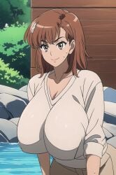 aged_up ai_generated big_ass big_breasts breast_expansion milf misaka_mikoto off_model poor_quality tktbro