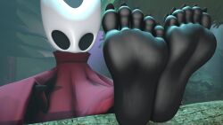 1female 1girls 3d barefoot feet feet_fetish female foot_fetish foot_tease hollow_knight hornet_(hollow_knight) showing_feet soles tagme team_cherry theprinceofdarkn3ss