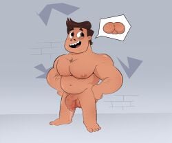 balls bara big_balls big_penis daddy dilf disney joeemillery joemilk joetoonsfw male male_nipples male_only manly mature_male muscular_male nipples nude penis precum precum_drip rafael_diaz star_vs_the_forces_of_evil