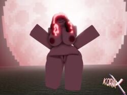 3d 3d_(artwork) demon female floating glowing kora_x koraxlust large_breasts n_(pilgrammed) nude outside pilgrammed roblox rule_63 smile solo tagme tagme_(character) the_apex_of_chaos_(pilgrammed) thick_thighs video