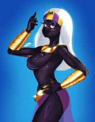 alien alien_girl alien_humanoid duck_dodgers female female_focus female_only jezzgart looney_tunes martian martian_(duck_dodgers) queen_tyr'ahnee topless topless_female warner_brothers