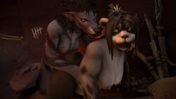 3d 3d_(artwork) female futa_on_female futanari pandaren pandaren_female tagme vixenpeeks warcraft worgen worgen_futa world_of_warcraft