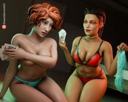 2girls 3d apex_legends ass big_ass big_breasts breasts brown_body brown_skin bubble_butt bust busty chest curvaceous curvy curvy_figure dark-skinned_female dark_skin electronic_arts female female_focus francis_brown hips horizon_(apex_legends) hourglass_figure huge_ass huge_breasts human large_ass large_breasts legs light-skinned_female light_skin loba_(apex_legends) mary_somers mature mature_female respawn_entertainment slim_waist thick thick_hips thick_legs thick_thighs thighs top_heavy voluptuous voluptuous_female waist wide_hips