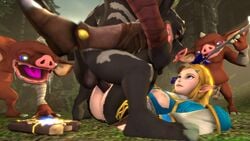 1girls 3d animated bad_end black_bokoblin blonde_hair blue_eyes bokoblin bouncing_breasts breasts breasts_out breath_of_the_wild clothed_sex darsovin defeated defeated_heroine elf elf_ears elf_female interspecies legs_held_open light-skinned_female looking_at_another mating_press monster no_sound on_back open_mouth outdoors pleasure_rape pointy_ears princess_zelda rape ripped_clothing saliva sex spread_legs straight tagme the_legend_of_zelda thrusting torn_clothes vaginal_penetration video zelda_(breath_of_the_wild)