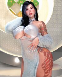 3d female original_character tattoo virt-a-mate zajebanan