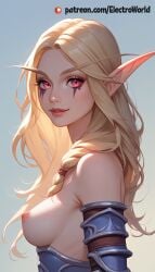 1girls abs ai_generated blush breasts electroworld female female female_focus female_only nude nude_female presenting solo solo_focus sylvanas_windrunner world_of_warcraft