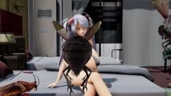 1girls 3boys 3d animated azur_lane background_music big_nipples big_penis blowjob breast_grab breast_play chocker cockroach cowgirl_position cum cum_in_mouth cum_on_face detailed_background female female_on_top fly gentle_sex grey_hair handjob insectophilia insects interspecies iwara large_breasts long_hair looking_at_viewer missionary_position monster mp4 music nipples paizuri panties_aside playing_with_breasts playing_with_nipple popiy prinz_eugen_(azur_lane) prostitute_clothes red_eyes slutty_outfit smile sound swallowing thick_ass thick_thighs twintails two_dicks_one_mouth vaginal_penetration video winking_at_viewer zoophilia