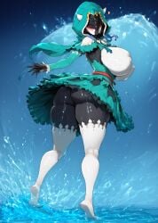 ai_generated animatronic big_breasts breasts elemental_creature hi_res high_resolution highres hollowbeak huge_breasts mechanical robot robot_girl robot_humanoid tagme warframe warframe_(species) water yareli_(warframe)