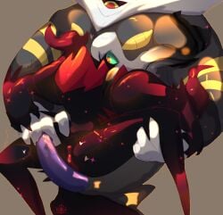 black_body darkrai dusknoir gray_body pok&eacute;mon_(species) pokemon pokemon pokemon_(species) purple_dick size_difference white_hair