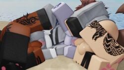 2boys 2girls 3d 3d_(artwork) african animated beach big_penis bisexual blowjob cat_ears cat_tail catboy continue_after_cum continue_thrust_after_cum cum cum_again cum_drip cum_in_ass cum_in_mouth cum_in_pussy cum_inside cum_on_body cum_twice cumshot dark-skinned_male excessive_cum excessive_genital_fluids foursome gangbang headpat implied_cum_inside interracial interracial_sex jmsdf kemonocatguy male/male multiple_ejaculations oral penis petting_head pink_hair public public_nudity public_sex roblox rough_anal rough_sex shark shark_girl skyra sound sub_saharan tagme video