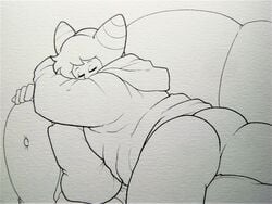 ass cartoon_network couch female gem_(species) holly_blue_agate hoodie sleeping steven_universe zawa-ro