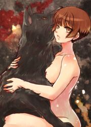 looking_at_viewer nude psycho-pass tsunemori_akane wolf