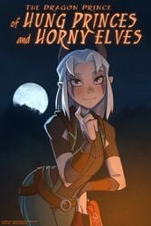 1girls belt clothed comic elf elf_ears english_text face_tattoo female female_only finger_to_chin hagfish hand_on_hip horns hourglass_figure looking_at_viewer moonshadow_elf pointy_ears purple_eyes purple_skin rayla_(the_dragon_prince) rockbottomfeeder solo text the_dragon_prince title_page violet_eyes white_hair wholesome