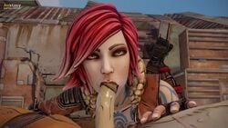 1boy 1girls 3d animated auxtasy blowjob borderlands borderlands_3 fellatio female female_focus light-skinned_male lilith_(borderlands) looking_at_viewer oral oral_penetration oral_sex penis pov pov_eye_contact red_hair sound video