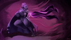 16:9 1girls abs anthro armless big_breasts breasts claws clothing curvaceous curvy_figure feet female fur genitals glistening greasymojo hat headgear headwear hi_res huge_breasts lipstick makeup muscular muscular_female navel nintendo nipples nude original_character pink_eyes pokémon_(species) pokemon pokemon_(species) pokemon_dppt pubic_tattoo purple_body purple_fur purple_hair purple_nipples pussy shadow smile solo standing thick_thighs video_games voluptuous weavile wide_hips wind