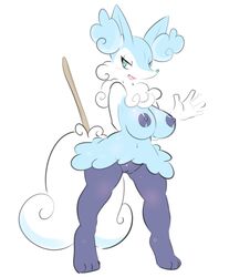 1girls 5_fingers alolan_vulpix alternate_color anthro anthrofied belly big_breasts big_tail black_fur blue_body blue_eyes blue_fur blush braixen breasts canine elpatrixf eye_contact feet female fox fur furry fusion genitals gesture hair half-closed_eyes hybrid large_breasts looking_at_viewer mammal narrowed_eyes navel nintendo nipples nude open_mouth original_character paws pokemon pokemon_(species) pokemon_sm pokemon_xy pokemorph pose pussy simple_background smile solo stick tail teeth thick_thighs thigh_gap tongue video_games vulpix waving white_background white_body white_fur white_hair wide_hips