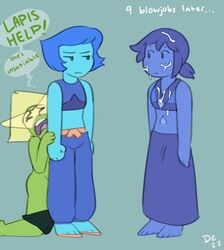 after_fellatio after_oral cartoon_network cum_on_upper_body dezz dialogue futanari implied_futanari intersex lapis_lazuli_(steven_universe) nice_lapis peridot_(steven_universe) speech_bubble steven_universe steven_universe_future tagme text