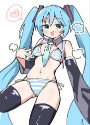 Hatsune Miku (Collared Bikini) Rule 34 Image