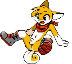 animal_genitalia anthro balls bandana boots canid canine canis clothing digital_media_(artwork) domestic_dog footwear fully_sheathed fur genitals harmarist low_res male male_only mammal mostly_nude navel open_mouth penis pixel_art sheath sitting solo spreading transparent_background