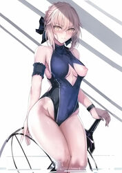 artoria_pendragon artoria_pendragon_(alter) artoria_pendragon_(swimsuit_rider_alter) breasts doujinshi fate/grand_order fate_(series) full_color high_resolution kuro_queen misaka12003 misaka_12003-gou nipples torn_swimsuit very_high_resolution