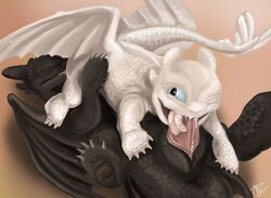 light fury from how to train your dragon