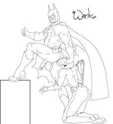 1boy 1boy1girl 1girls 2019 anilingus anus artist_name ass balls batman batman_(series) bruce_wayne butt catwoman closed_eyes dated dc dc_comics eyes_closed female funny goggles goggles_on_head hand_on_head human human_only lick licking line_art male male_anilingus monochrome nude nudity oral oral_sex penis rimjob rimming selina_kyle sex signature straight superhero supervillainess testicles thewink thumbs_up tongue tongue_out uncensored