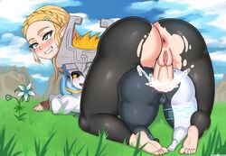 1futa 1girls 2019 5_toes all_fours alternate_version_at_source anal anal_sex anus armor ass barefoot big_penis blonde_hair blush bodily_fluids breath_of_the_wild casual clothed clothing cloud cum cum_in_ass cum_inside cumshot dickgirl drunkavocado duo ejaculation erection eye_roll feet female female_penetrated fingerless_gloves flower fully_clothed futa_on_female futa_sans_balls futanari genital_fluids genitals gloves grass green_eyes hair handwear headgear heart heart-shaped_pupils helmet herm herm/female herm_penetrating herm_penetrating_female hi_res humanoid humanoid_pointy_ears hylian imp imp_midna intersex intersex/female intersex_penetrating intersex_penetrating_female larger_futa long_hair looking_pleasured midna nintendo open_mouth outdoors outside pale_skin penetration penis plant pointy_ears princess_zelda pussy rear_view red_eyes shortstack size_difference sky smaller_female soles the_legend_of_zelda thick_thighs tight_clothing toes tongue tongue_out twili twilight_princess uncensored video_games yellow_sclera zelda_(breath_of_the_wild)