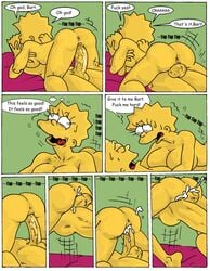 ahe_gao alternate_breast_size bart_simpson comic cowgirl_position female hip_thrust human incest large_balls large_breasts large_penis lisa_simpson male precum_drip sound_effects straight tagme text the_fear the_simpsons