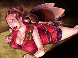 1girls blue_eyes breasts brown_hair bug claire_redfield clothed_sex clothing cockroach female from_behind huge_breasts insect insects interspecies long_hair open_mouth penetration rape resident_evil resident_evil_2 sawao screaming sidewalk size_difference spread_legs street tears thick_thighs torn_clothes wide_eyed zoophilia