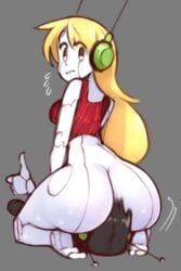 2020 android antennae ass bad_id bad_twitter_id big_ass black_hair blonde_hair bottomless breasts cave_story curly_brace facesitting female gynoid humanoid long_hair machine male mob_face nickleflick quote_(cave_story) robot robot_girl short_hair tank_top thick_thighs thighs thumbs_up wamudraws