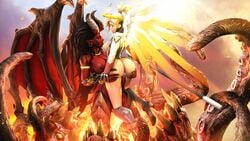 3d angel banskinator breasts demon_girl devil exposed_ass exposed_breasts futanari heroes_of_the_storm mercy nipples overwatch sarah_kerrigan starcraft succubus tentacle urbanator