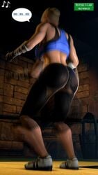 1girls 3d 3d_(artwork) abs areolae ass athletic balls bare_calves bare_midriff bare_shoulders big_breasts blonde_hair blue_eyes bottomless breasts bubble_butt busty calves cassie_cage comics-toons curvaceous curvy female female_only hourglass_figure large_breasts mortal_kombat mortal_kombat_x navel scalie short_hair smokescreen117 sneakers solo speech_bubble splits sports_bra sportswear sweat tagme toned toned_female voluptuous wide_hips yoga_pants