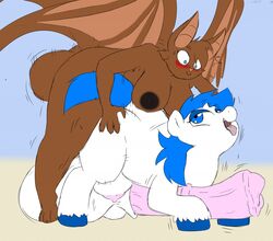 2015 anthro anthro_to_feral balls big_balls big_breasts big_penis blue_eyes blue_hair blush breasts chiropteran crotchboobs duo echoen equid equine erection friendship_is_magic fur genitals growth gynomorph hair herm horn horse huge_balls huge_cock hyper hyper_balls hyper_genitalia hyper_penis intersex mammal marchingball my_little_pony nipples nude penetration penis penis_growth pony sex simple_background size_difference tnargraef transformation unicorn vaginal_penetration white_body white_fur wings