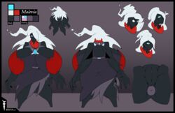 1girls 2020 anthro anus ass black_body black_skin breasts clothed clothing curiousgarchomp dark dark_skin darkrai digital_media_(artwork) dnp101 dress female hair hair_over_one_eye hi_res hyper legendary_pokemon model_sheet nintendo original_character pokémon_(species) pokemon pokemon_(species) pokemon_dppt pussy simple_background video_games white_hair