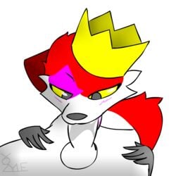 1:1 animated anthro canid canine chessy_(zylenox) fellatio fox geometry_dash gif hi_res male male/male mammal oral penile sex tongue zylenox