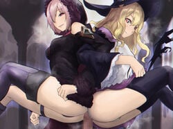 2girls ass daria_(shadowverse) dorothy_(shingeki_no_bahamut) multiple_girls shadowverse shingeki_no_bahamut wizardess_of_oz