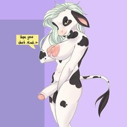 1:1 1futa 2019 absurd_res anthro balls big_breasts blush bovid bovine breasts cattle digital_media_(artwork) erection furry futa_only futanari genitals glans gynomorph hair happy hi_res humanoid_penis intersex looking_at_viewer malika mammal nipples nude penis pink_glans pink_nipples shaded shy sinnamon_roll slightly_chubby smile solo white_penis